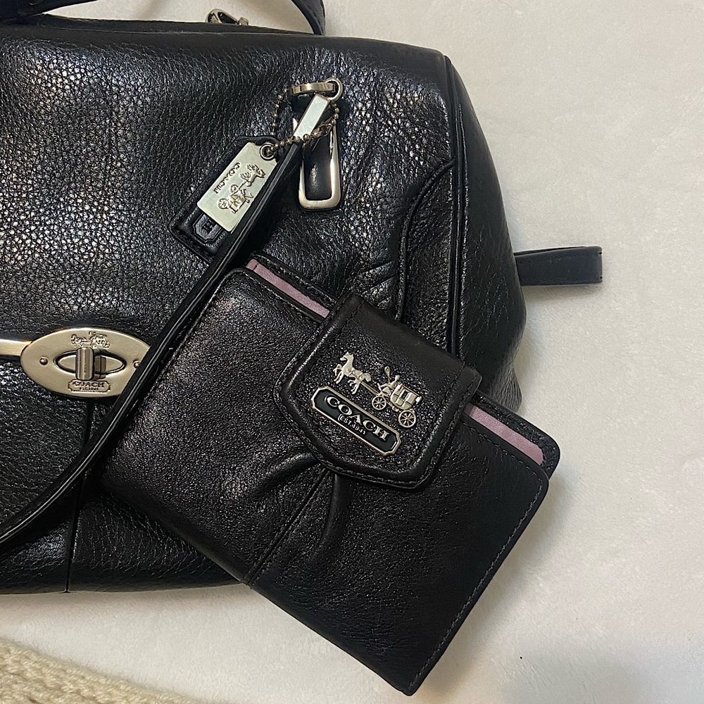 Coach Madison Vermillion Leather Medium Satchel Crossbody Bag 25169
